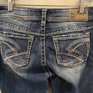 Silver Suki Womens 29 X 32 Blue Jeans embellished bootcut